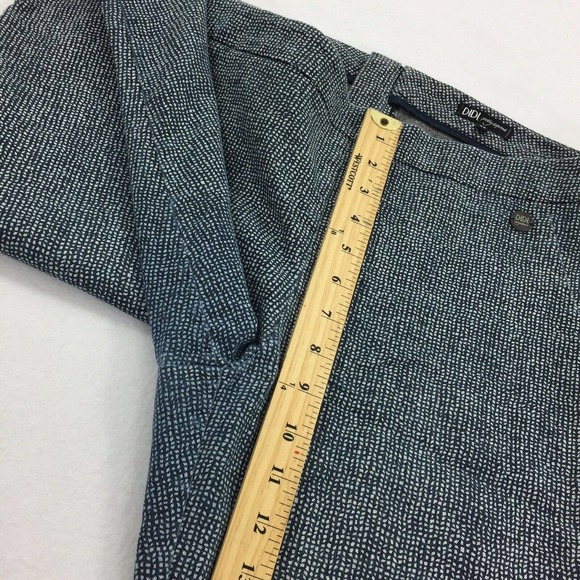 Didi Pretty Different Polka Dot Skinny Leg Back Zipper Pants Large 42 Blue - Picture 9 of 10